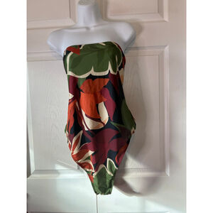 Tropical Print Bandu Swimsuit